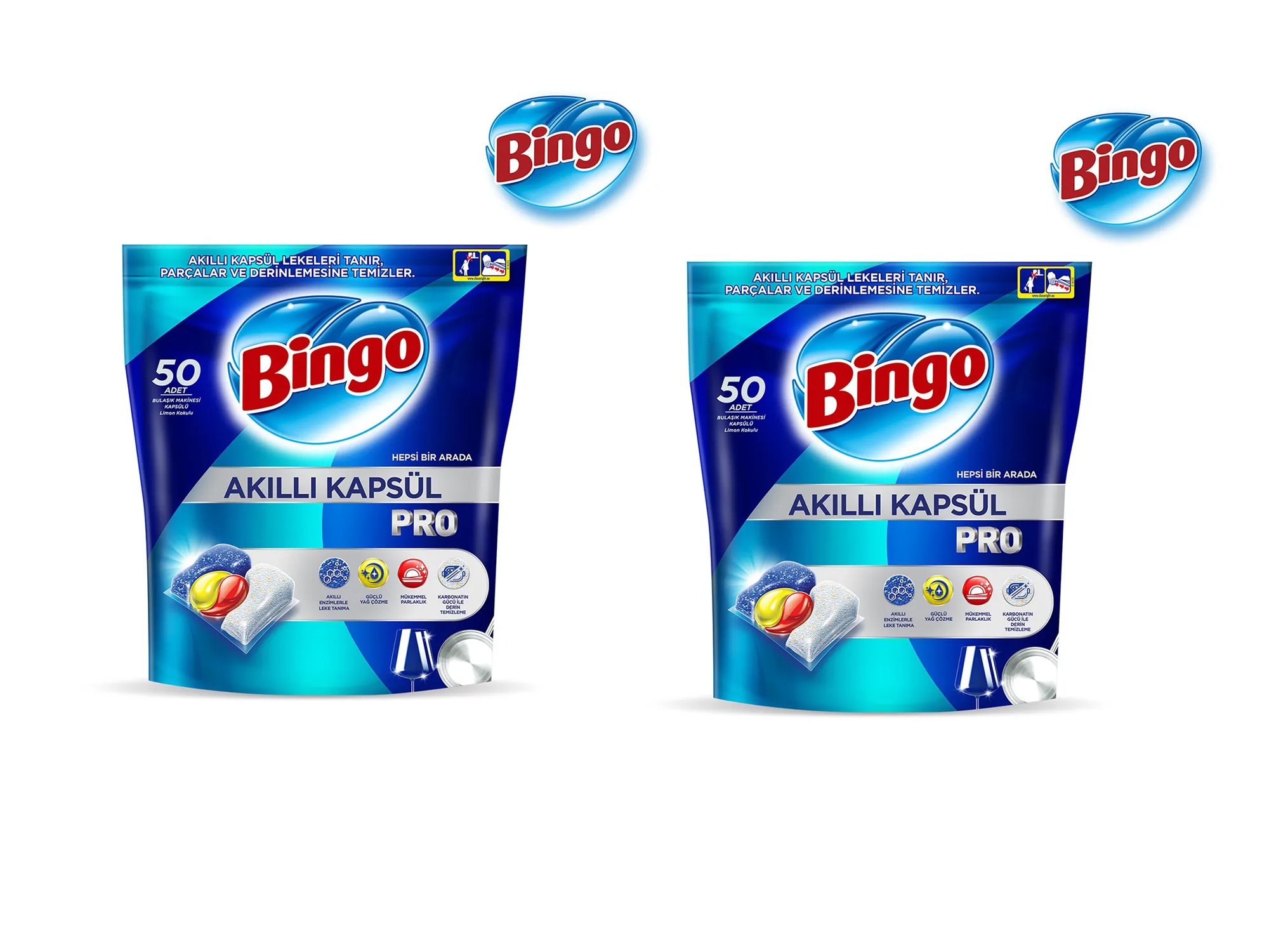 Bingo Akıllı Kapsül Pro Bulaşık Makinesi Deterjanı Tableti 100'lü