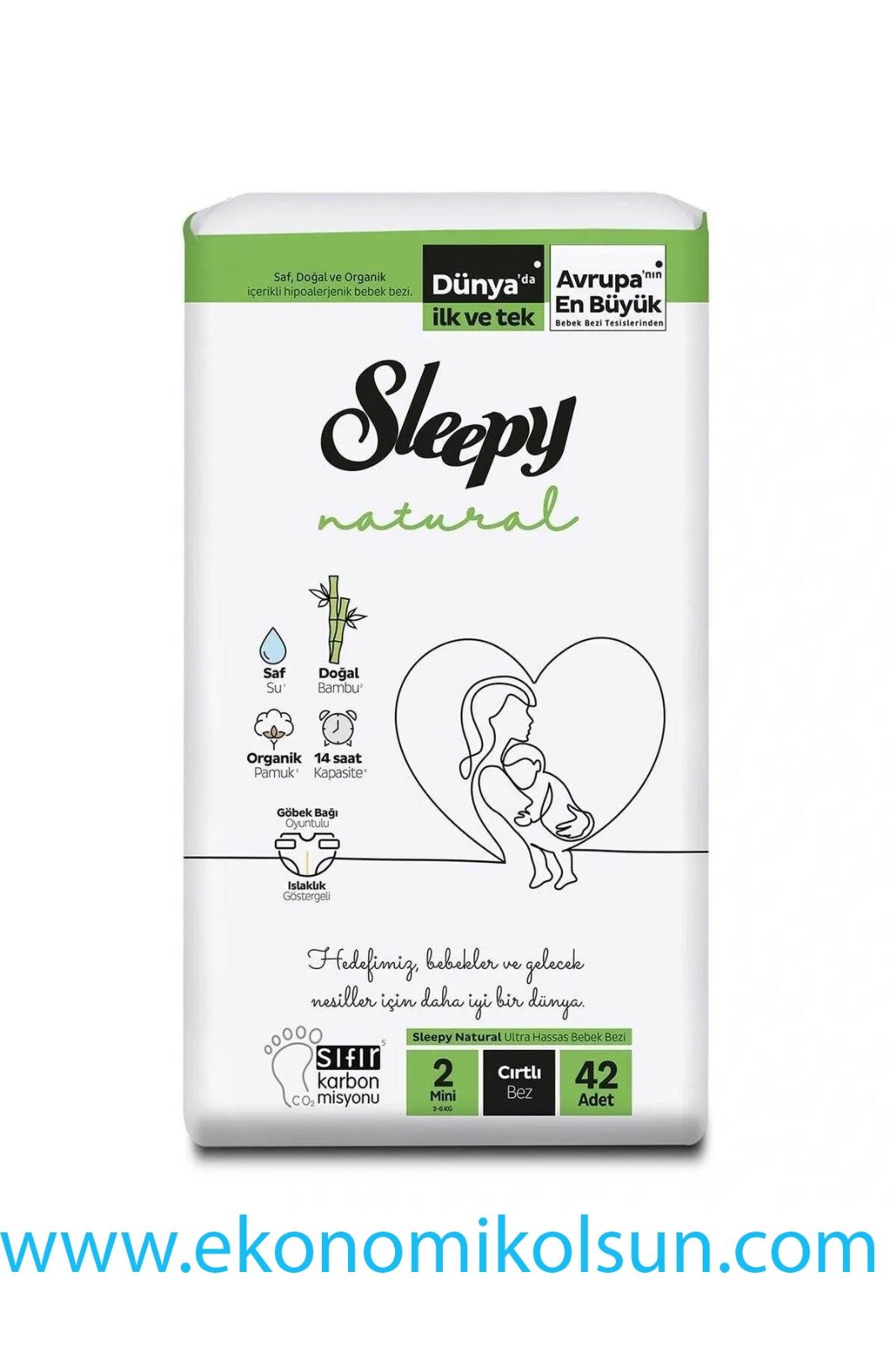 Sleepy Natural Bebek Bezi No:2 42'li Mini