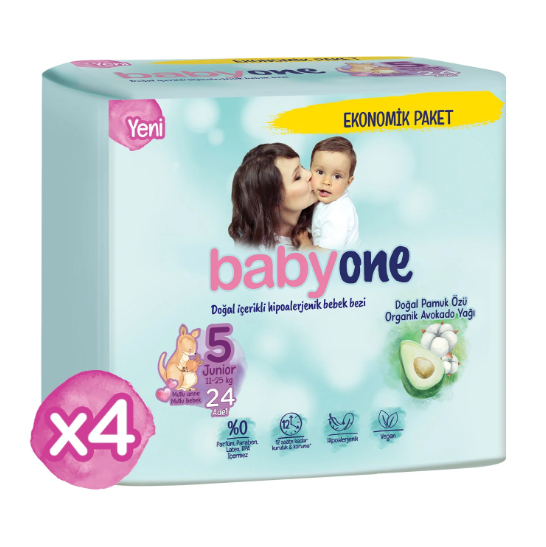  Yeni Babyone Bebek Bezi 5 Beden Junior Ultra Fırsat Paketi 96 Adet