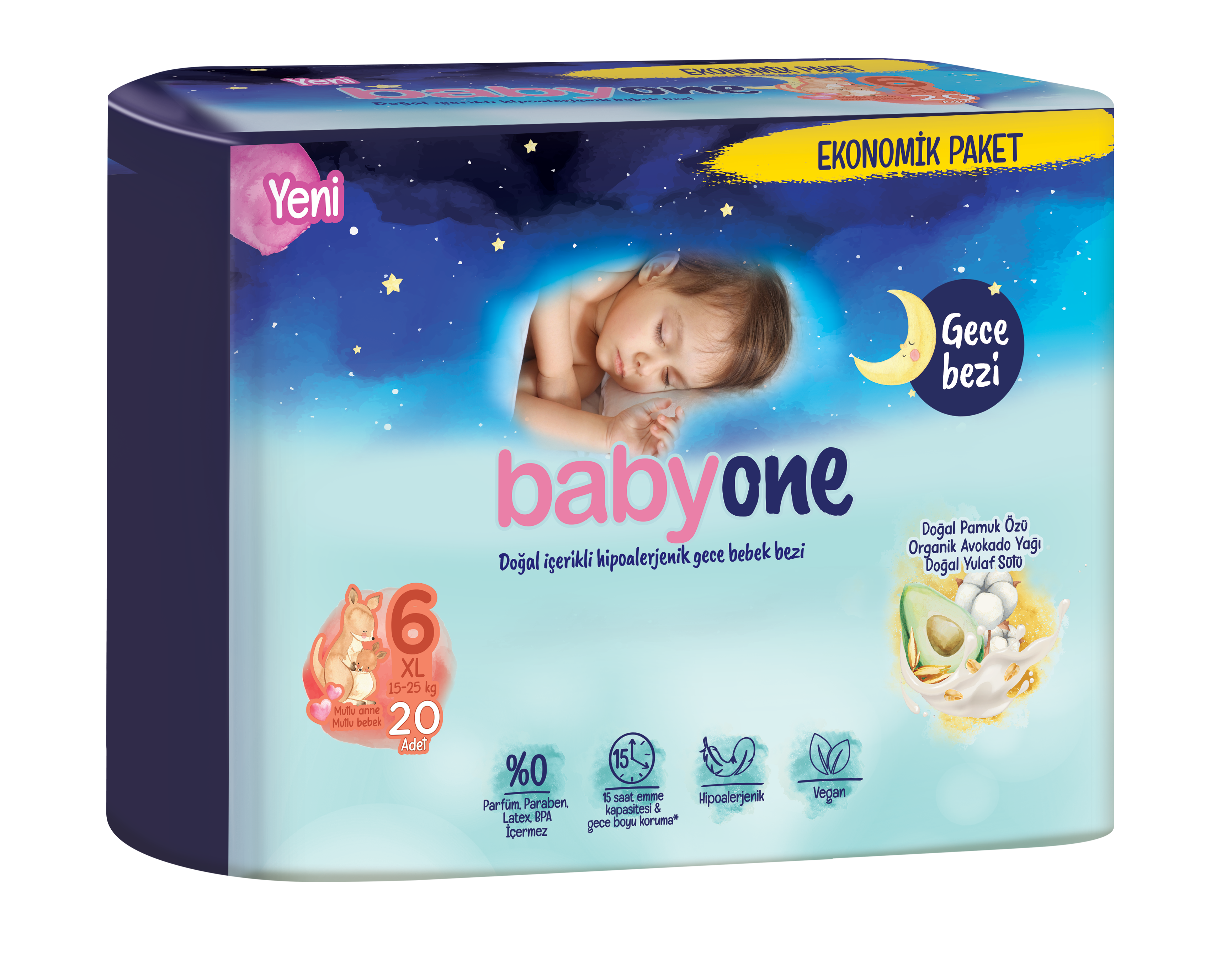 Babyone Gece Bebek Bezi 6 Beden Xl Ekonomik Paket 20 Adet