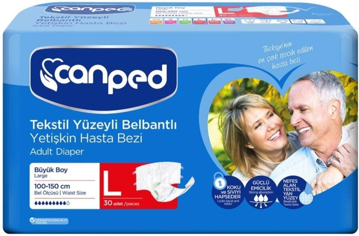 Canped-Belbantlı Tekstil Yüzeyli Hasta Bezi Büyük 30'lu