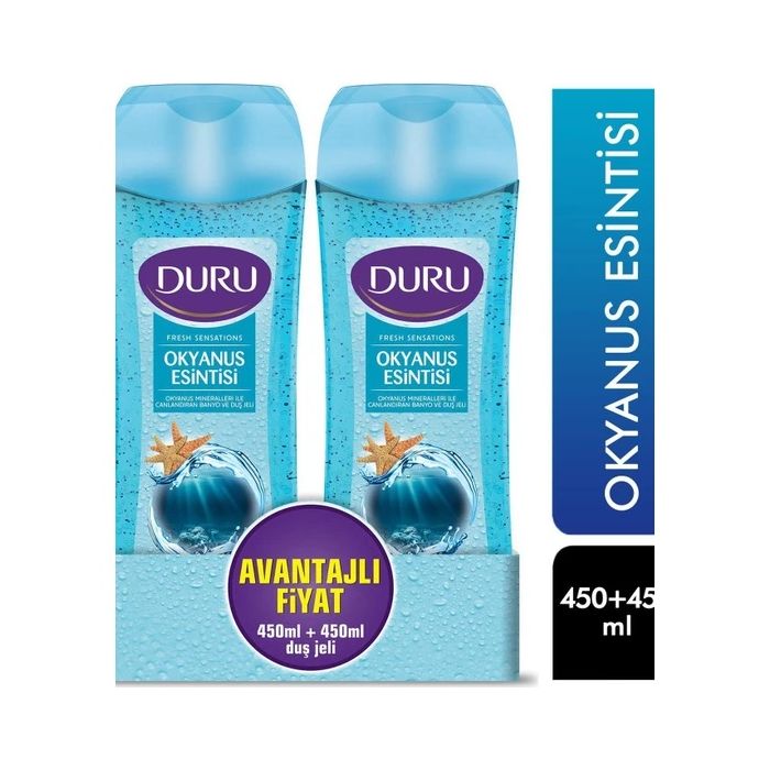 Duru Duş Jeli Fresh Sensations Okyanus Esintisi 450ml 2 Adet