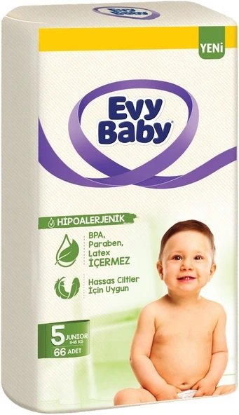 Evy Baby Bebek Bezi Beden:5 (11-18KG) Junior 66 Adet Süper Fırsat Pk