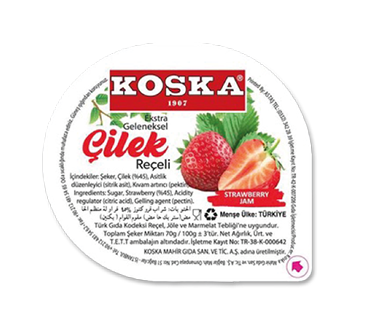 Koska Piknik Ekstra Çilek Reçeli 20 Gr x 100 lü