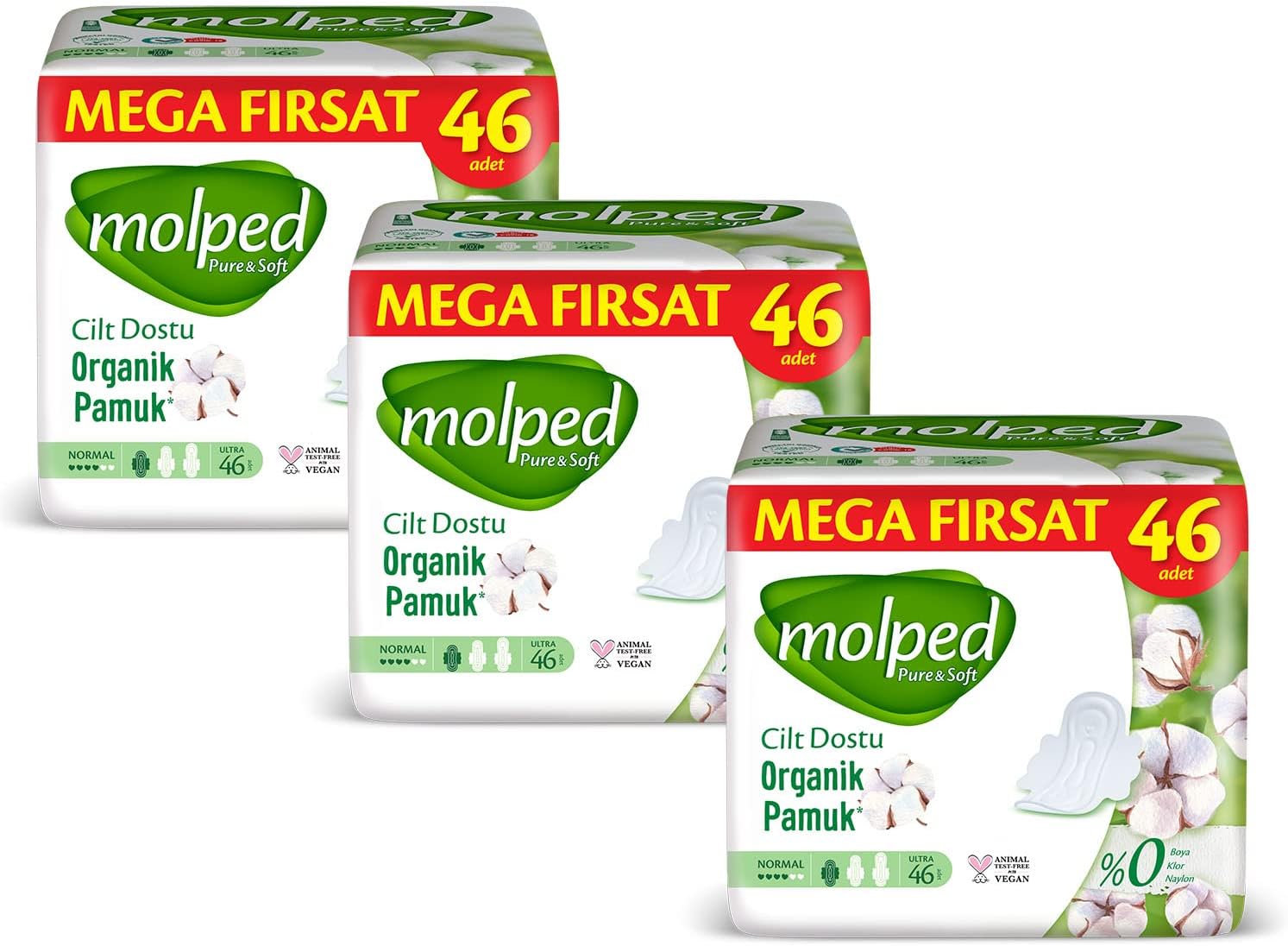 Molped Pure&soft Hijyenik Ped Normal Süper Mega Paket 138 Adet Marka: Molped