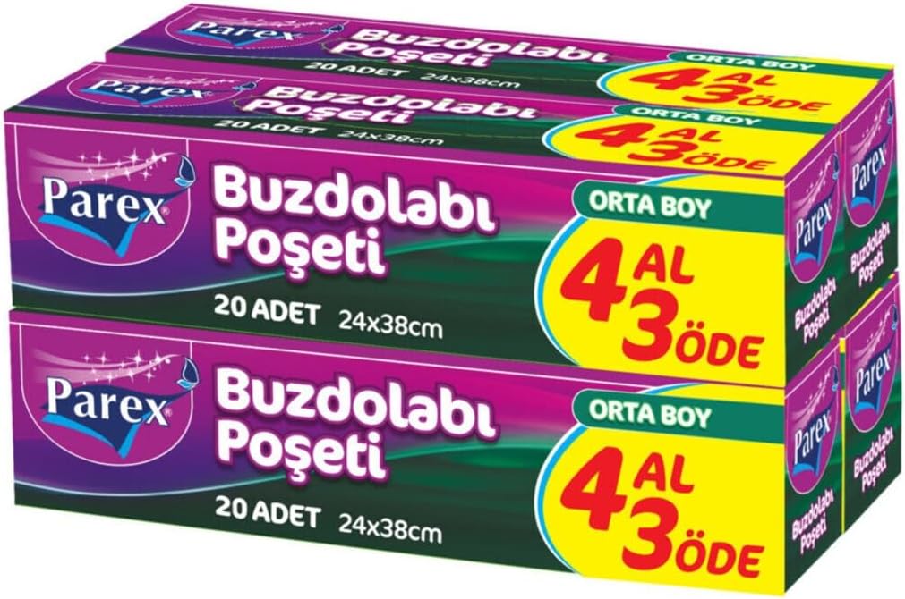 Parex Buzdolabı Poşeti Orta Boy 4 Al 3 Öde